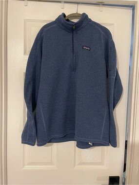 Patagonia Women’s Better Sweater Blue 1/4 Zip Fleece XXL 25616
